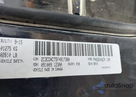 2015 Dodge Charger R/T from USA, damaged, VIN 2C3CDXCT5FH917380